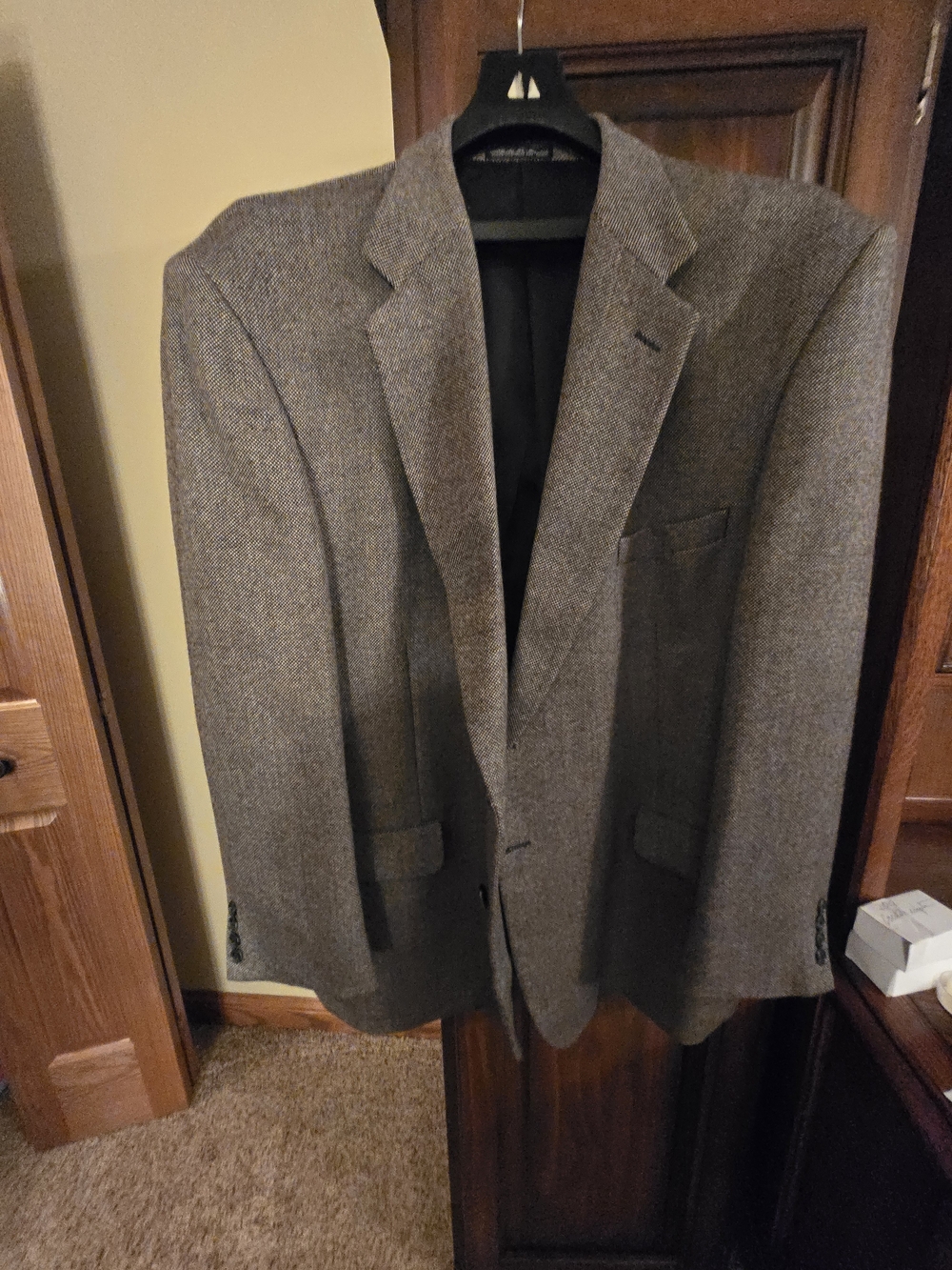 Classic Men's Black Tweed Blazer - Smart Casual Layer